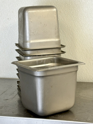 HIGH QUALITY! 1/6 Pans, 6" Deep. 8x Your Bid