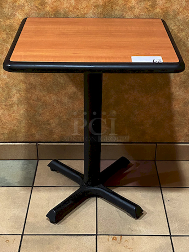 NICE! Plymold 2 Seater, 24x20-1/2 Dura-Edge Wood Laminate Table with Base.

24x20-1/2x30