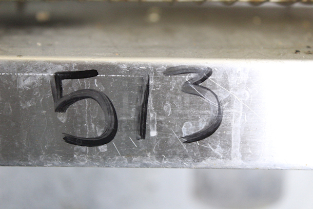 SCORE! Regency  600WS1248 18 Gauge Stainless Steel 12" x 48" Solid Wall Shelf - Image 3 of 3