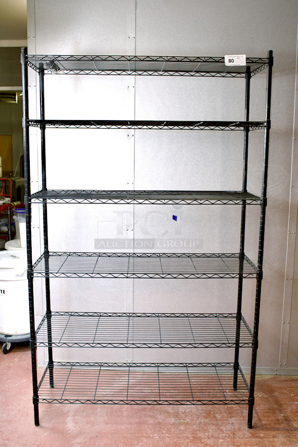 LIKE NEW! 6 Shelf Wire Storage Rack 48x18x78 - Image 1 of 2