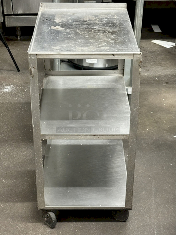 Mobile Equipment Stand With Under-Shelves On Commercial Casters.   - Image 4 of 6