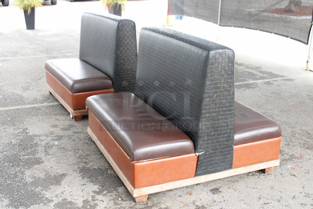 SWEET! TWO Double Sided Cushioned Booths. 48-1/2"x50"x42". 2x Your Bid - Image 5 of 9