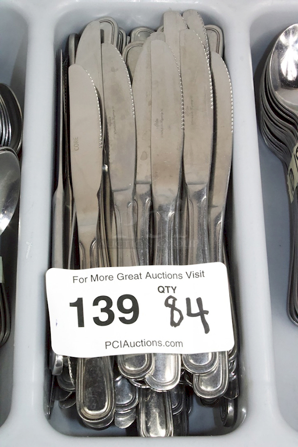 FAT STACK of 84 Stainless Steel Knives. 84x Your Bid.  - Image 1 of 1