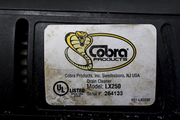 NICE! Cobra LX250 1/4-in x 25-ft Cable Drum Machine Auger, 120volt - Image 2 of 4