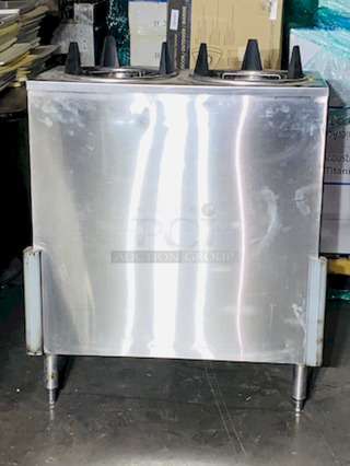 BEAUTIFUL! Lakeside 5210 Stainless Steel Enclosed Two Stack Non-Heated Plate Dispenser for 9 1/4" to 10 1/8" Plates

Overall Dimensions:
Length: 32"
Width: 18 1/2"
Height: 39 7/8"