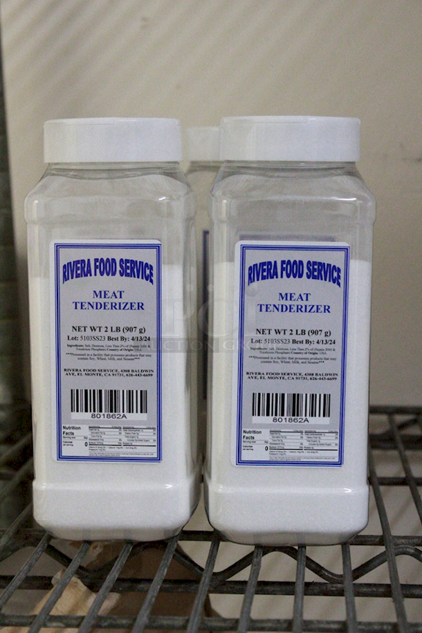 Rivera Food Service Meat Tenderizer, Six 2Lb Containers, Best By 04/13/2024. 6x Your Bid - Image 1 of 2
