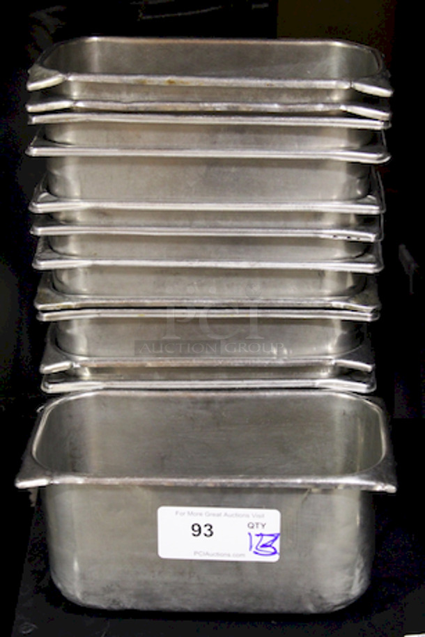 Set of 18 Stainless Steel 1/3 Pans, 6" Deep. 13x Your Bid. - Image 2 of 2