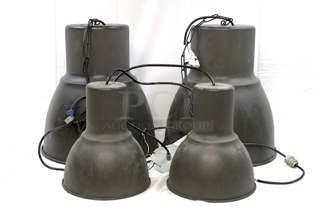 NICE! (4) Round Hanging Light Fixtures, (2) Small, (2) Large.  - Image 1 of 4