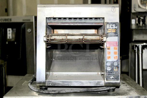 AWESOME! Star Manufacturing RCS-2-1200B BAGEL FAST CONVEYOR TOASTER. 208v, 60hz, 15.4a Tested, In Working Order. 14-1/2x22-3/8x15-5/8 Button on Bottom is Worn Out.  - Image 1 of 6