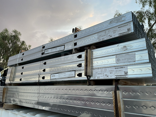 HUGE LOT!!! ClarkDietrich ProTRAK® 25 (15mil) 3-5/8in x 1-1/4in x 10ft Drywall Track  1-1/4" LEG HEM, Galvanized Steel, 362PDT125-15 25ga Equivalent , 50ksi, G40 - Unpunched. 180x Your Bid
 - Image 4 of 5