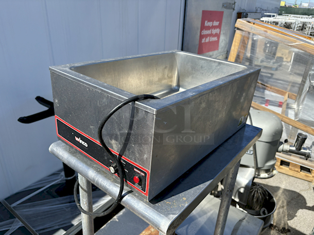 Winco FW-S500 Countertop Food Warmer - Wet w/ (1) Full Size Pan Wells, 120 V/60 Hz/1 ph. 10 A, 1200 W
 - Image 4 of 4