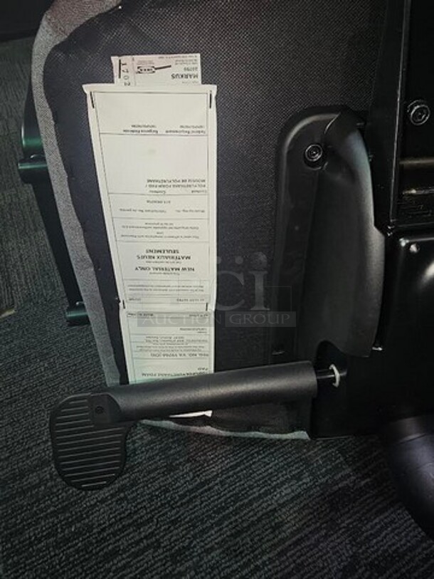 IKEA Markus adjustable office chair- grey and black in color with lumbar support and cushioned head rest. In good condition with minor signs of use, no tears or rips. No stains, nothing broken. Measures 54” H x 24.5” W. 

  - Image 3 of 3