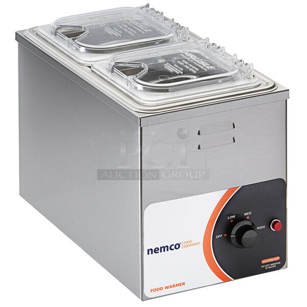BRAND NEW SCRATCH AND DENT! 2023 Nemco 6145 Stainless Steel Commercial Countertop Food Warmer. 120 Volts, 1 Phase. Tested and Working! - Image 1 of 3