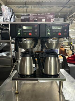 Bunn 38700.0096 Axiom 2/2 Twin 12 Cup Automatic Coffee Brewer with 2 Lower Warmers - 120/208-240V

