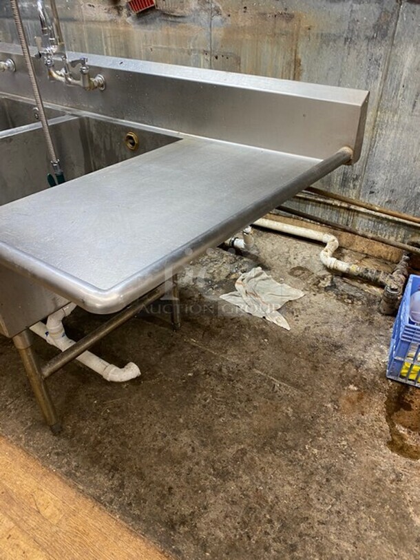 Advance Stainless Steel Commercial 3 Compartment Dish Washing Sink! With Dual Side Drain Board! With Faucet And Handles! Each Compartment 24x30 Excellent For Full Size Sheet Pans! - Image 2 of 9