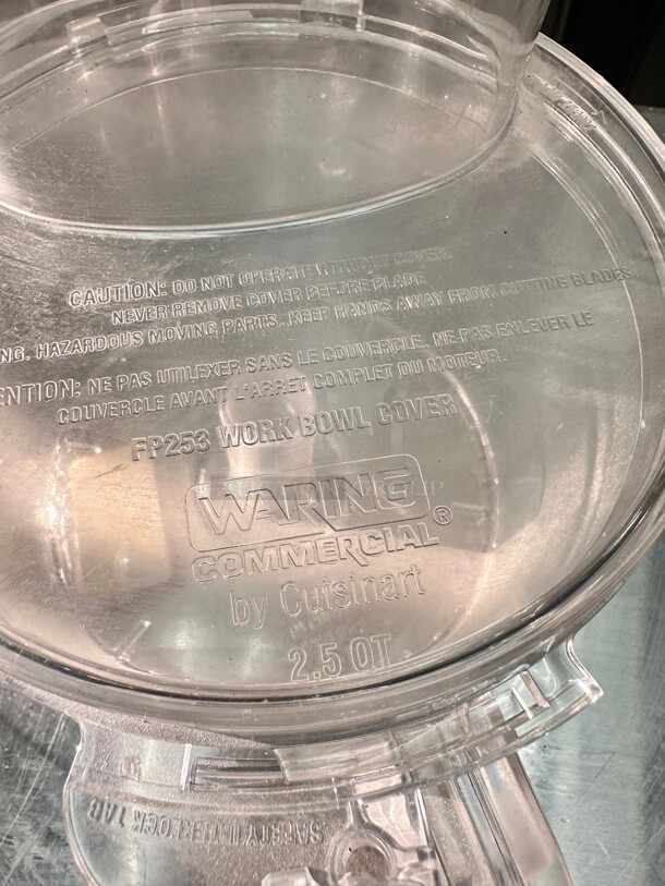 New Waring Commercial 2.5 Qt Food Processor Bowl - Image 1 of 4