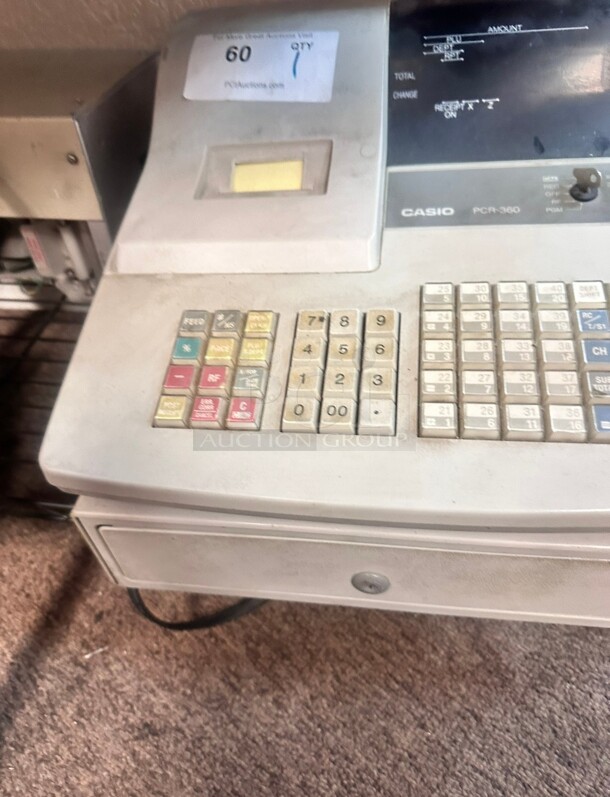 Casio PCR-360 Old Style Cash Register - Image 2 of 5