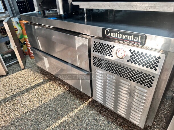 Continental 48" Chef Base w/ (2) Drawers - 115v Tested and Working - Image 4 of 8