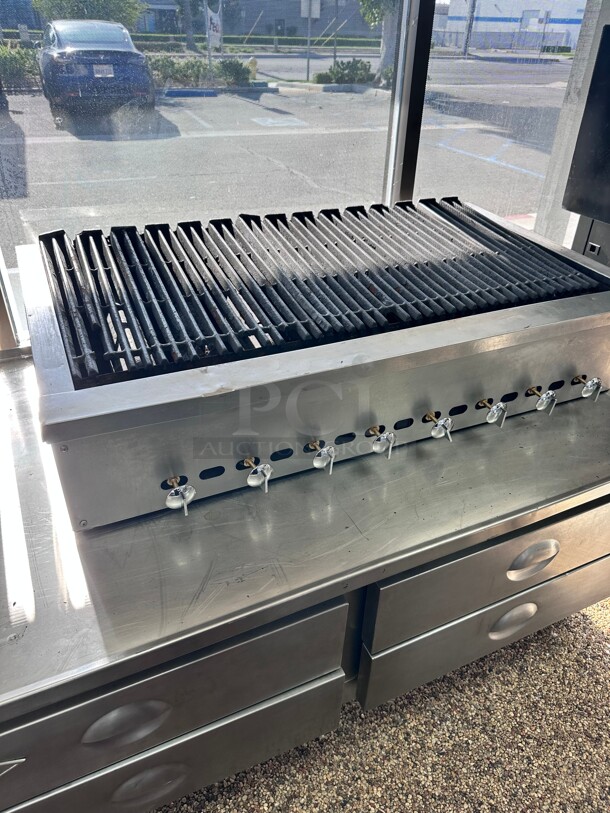 Certified Working American Range ADJ-48 48 inch Countertop Adjustable Radiant Top Gas Charbroiler NSF - Image 2 of 9