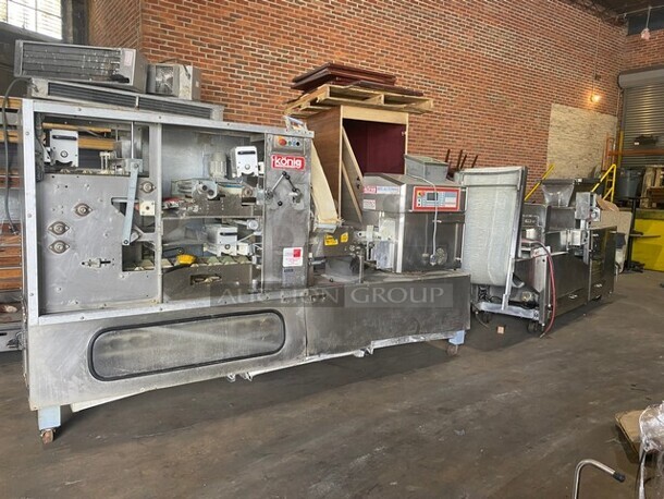 SWEET! KONIG Maschinen/RHEON Commercial Floor Style Stress Free Mass Production BUN ROLL LINE! Up To 4000 PCS Per Hour/Rounded, Stamped, Oval or Folded and Long-Rolled! Model Brotchenanlage/Roll Plant GS USA K2 Serial 3160052! With Rheon Full Line Dough Sheeter WIth Hopper! On Commercial Casters! - Image 2 of 12