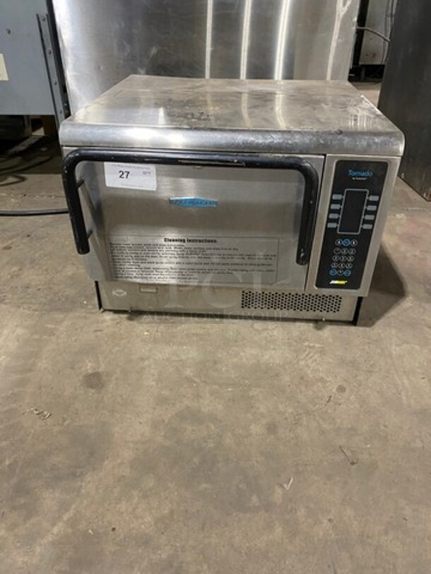 2010 Turbo Chef Commercial Countertop Rapid Cook Oven/ Microwave Oven! All Stainless Steel! Tornado Series Model: NGCD6 SN: NGCD6D06168 208/240V 60HZ 1 Phase