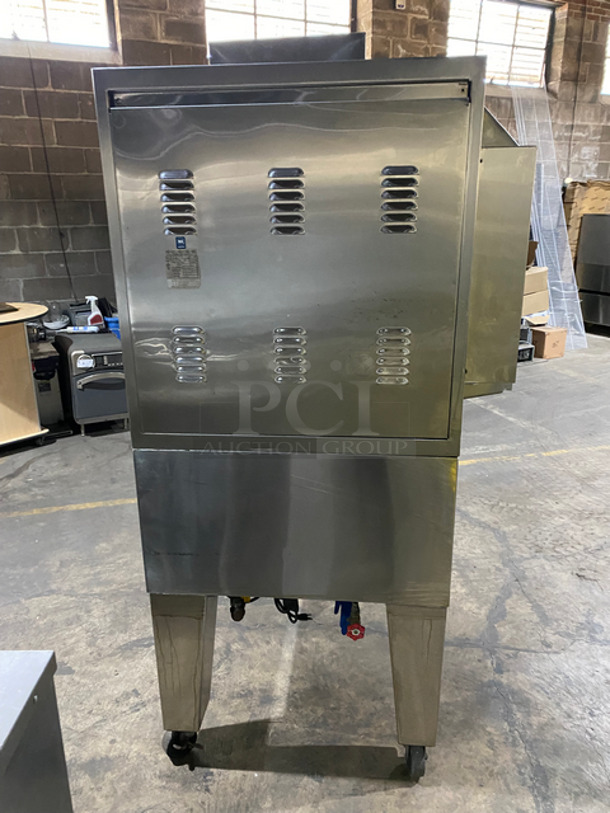 Hickory Commercial Natural Gas Powered Rotisserie Oven! With 2 View Through Doors! All Stainless Steel! On Casters! Model: N/5.8G SN: 58009  - Image 4 of 9