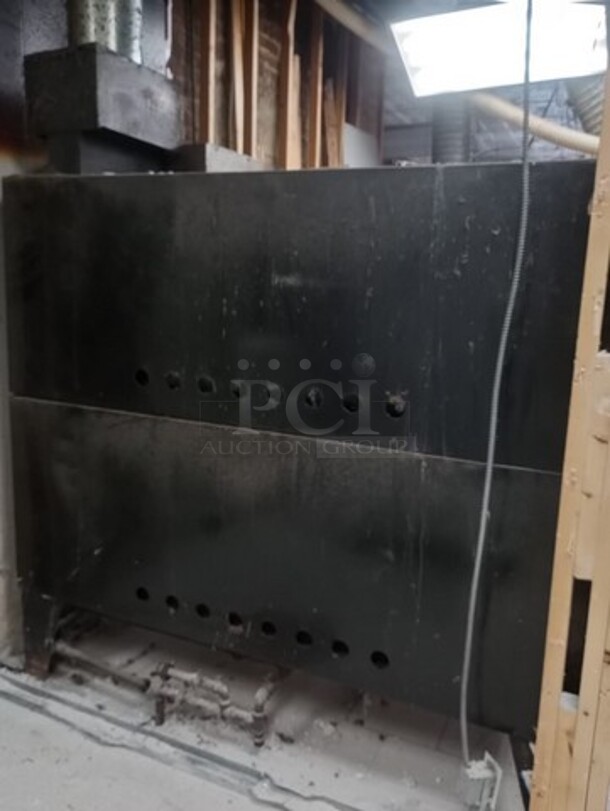Sweet! BARI Double Stacked Natural Gas Powered 6 Pie Pizza Baking Oven! Model 6-48 Serial 2065! On Legs! With Stones! 2 X Your Bid Makes One Unit! Working When Removed!  - Image 3 of 6