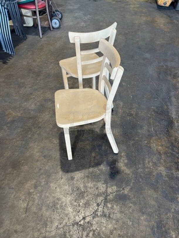 Beige Coated Metal Chairs! 3x Your Bid! - Image 5 of 7