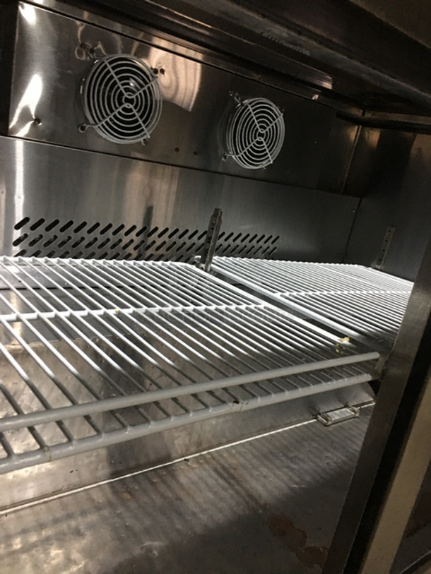 WOW! Atosa Commercial Refrigerated Sandwich Prep Table! With 2 Door Underneath Storage Space! With Poly Coated Racks! All Stainless Steel! On Casters! - Image 6 of 8