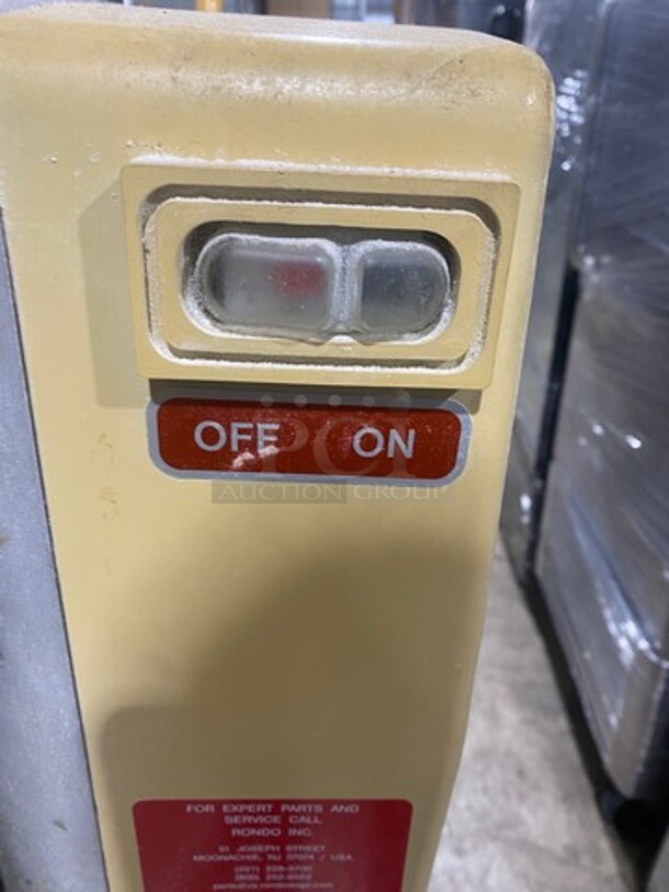 WOW! Rondo Seewer Commercial Floor Style Reversible Dough Sheeter! Stainless Steel Body! WORKING WHEN REMOVED! Model: SSO67 SN: 66A361031 220V 60HZ 3 Phase - Image 6 of 8