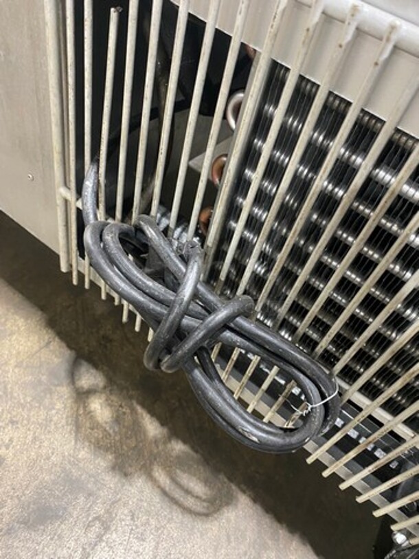 Leader Commercial Refrigerated Sandwich Prep Table! With Back Splash! With 3 Door Storage Space Underneath! Poly Coated Racks! All Stainless Steel! On Casters! Model: LM72S/C SN: PR010562 115V 60HZ 1 Phase - Image 9 of 9