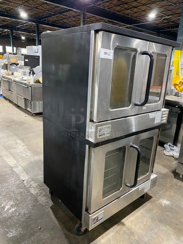 WOW! Southbend Natural Gas Powered Double Stacked Convection Oven! With 2 View Through Doors! With Metal Racks! Silverstar Edition! On Commercial Casters! 2 X Your Bid Makes One Unit!  - Image 2 of 12
