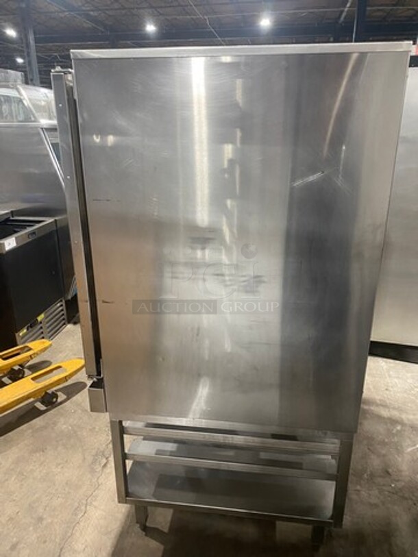 WOW! Market Forge Commercial Electric Powered Combi Oven Steamer! With Pan Rack Storage Space Underneath! All Stainless Steel! On Legs! WORKING WHEN REMOVED! Model: MFC101SAA SN: 112097HD051S 208V 60HZ 1 Phase - Image 4 of 9