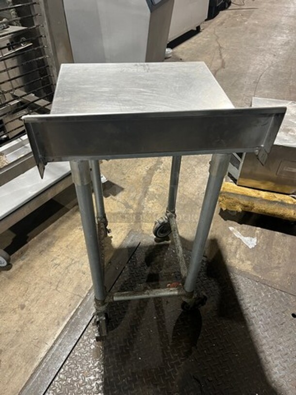 John Boos All Stainless Steel Open Base Work/Prep Table! With Raised Backsplash! On casters!  - Image 5 of 5