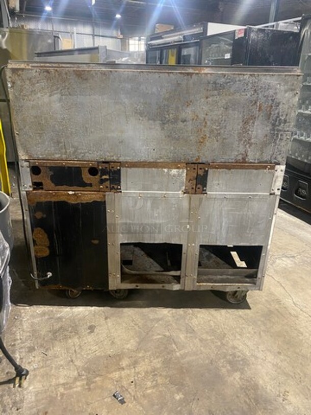 Garland Commercial Natural Gas Powered 2 Bay Deep Fat Fryer! With Side Dumping Station! With Back Splash! All Stainless Steel! On Casters! Model: 3540SS SN: 414720 - Image 3 of 11