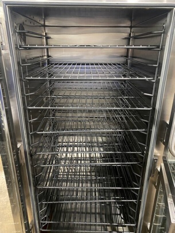 AMAZING! BEAUTIFUL! Doyon Commercial Electric Powered Baking Oven And Proofer Oven Combo! With Steam Injection! With View Through Doors! With Metal Oven Racks! All Stainless Steel! On Casters! WORKING WHEN REMOVED! Model: JAOP12SL SN: 588350001212208V 60HZ 3 Phase - Image 6 of 12