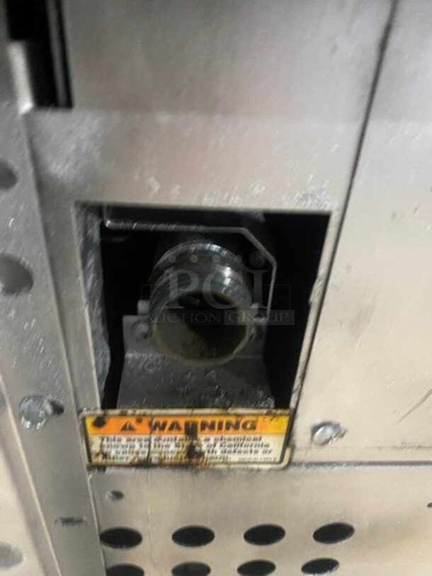 WOW! Vulcan Commercial Natural Gas Powered Flat Top Griddle With 2 Burner! Flat Griddle Has Side Splashes! With Raised Back Splash And Salamander Shelf! With Oven Underneath! All Stainless Steel! On Casters! Model: 48C2B36GN SN: 650094075 - Image 8 of 8