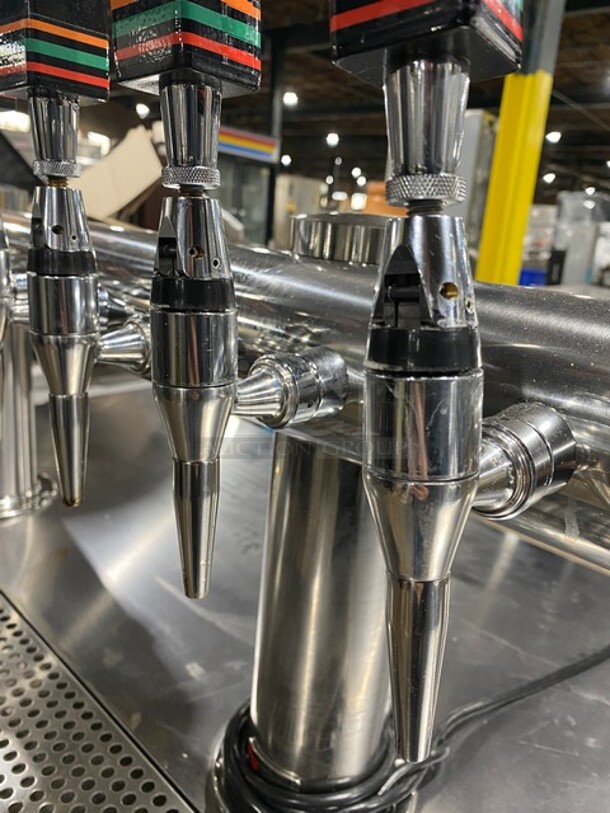 AMAZING! Beverage Air Commercial Refrigerated 10 Tap Cold Brew Coffee Kegerator! With 2 Door Storage Space Underneath! Model: WTR67AHCMMB SN: 13304505 115V 60HZ 1 Phase - Image 8 of 9