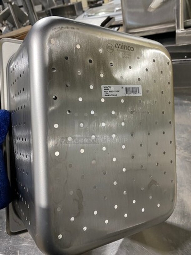 NEW! Winco Half Sized Perforated Pans! 4x Your Bid! - Image 5 of 7