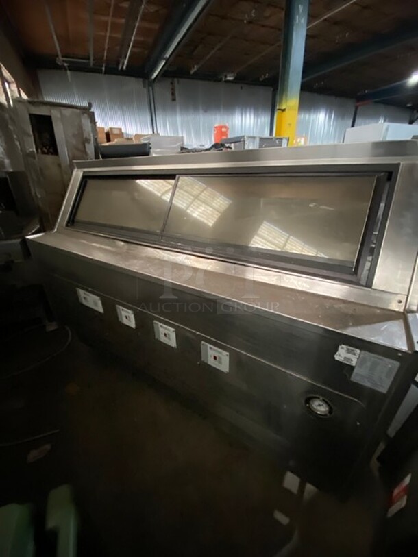 Barker Enclosed Heated Showcase/Steam Table Merchandiser! All Stainless Steel! SN:162408BSD6H 120V 3PH - Image 3 of 7