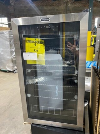 NEW! OUT OF THE BOX! SCRATCH-N-DENT! Whynter Commercial Single Door Reach In Cooler Merchandiser! With View Through Door! With Poly Coated Racks! Model: BR1211DS