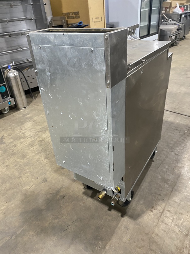 Great! IMPERIAL Commercial Natural Gas Powered Commercial Pasta Cooker/Rethermalizer! With Backsplash! All Stainless Steel! On Wheels! Model: IRT14GBM Serial 04256821  - Image 4 of 9