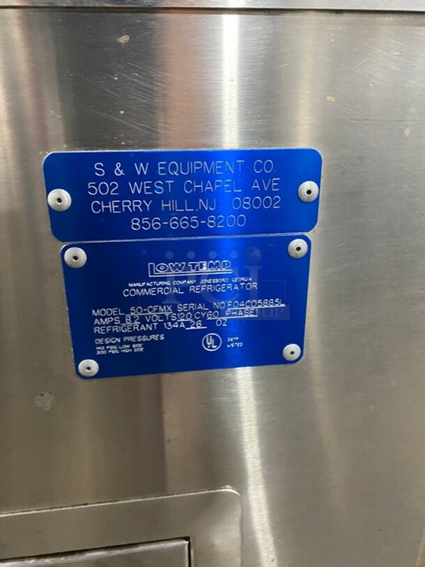 Low Temp Commercial Refrigerated Food Serving Station Counter/ Cold Pan! With Sneeze Guard! Stainless Steel Body! On Casters! Model: 50CFMX SN:FO4C05885L 120V 1PH - Image 6 of 8
