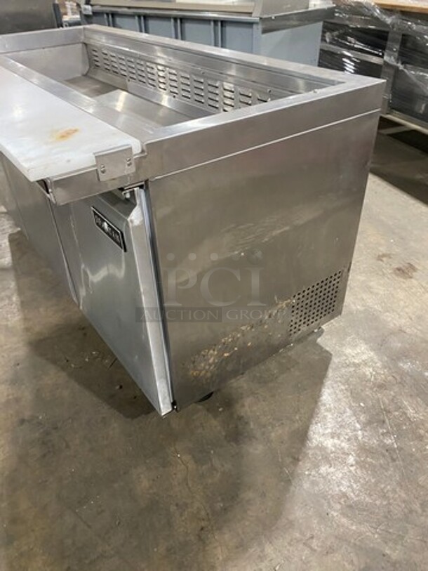 Spartan Commercial Refrigerated Mega Top Sandwich Prep Table! With Commercial Cutting Board! With 3 Door Storage Space Underneath! Poly Coated Racks! All Stainless Steel! On Casters! Model: SST7230 - Image 2 of 10