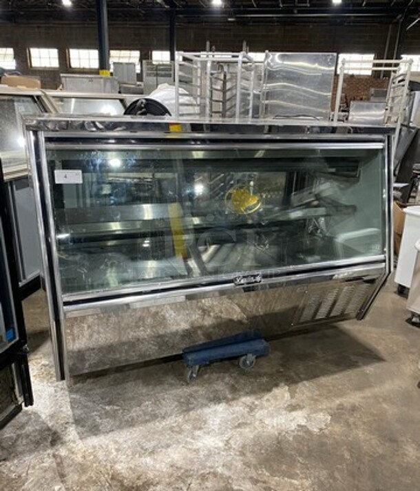 LATE MODEL! 2018 Leader Commercial Refrigerated Bakery/Deli Case! With Slanted Front Glass! With Sliding Rear Access Doors! All Stainless Steel Body! WORKING WHEN REMOVED! Model: CDL72 SN: GB01M1708 115V 60HZ 1 Phase