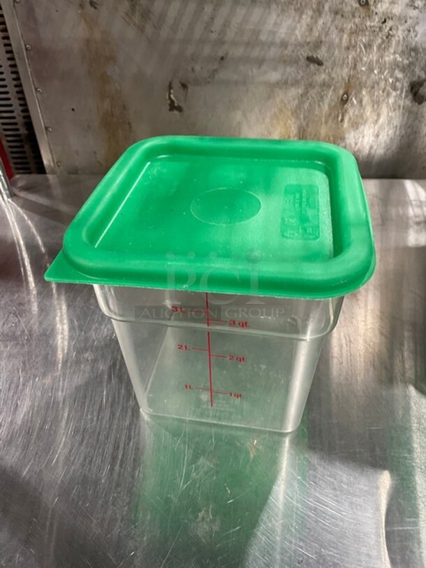 ALL ONE MONEY! Cambro Commercial Poly Food Measuring Bins! With Lids!  - Image 2 of 4