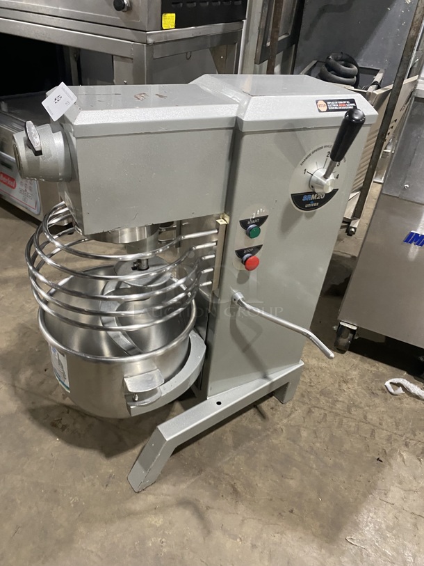 NICE! UNIVEX  20qt Countertop Planetary Mixer With Guard! Heavy Duty Stainless Steel Bowl! Model SRM20 Serial SRM204930244! Working When Removed!  - Image 2 of 10