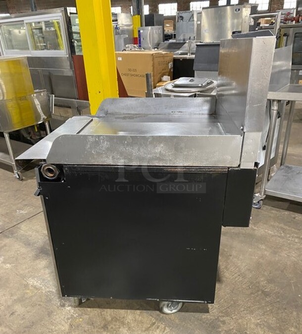 NICE! Vulcan Commercial Natural Gas Powered Flat Top Griddle! With Side/Back Splashes! With Oven Underneath! Stainless Steel! On Casters! - Image 3 of 9