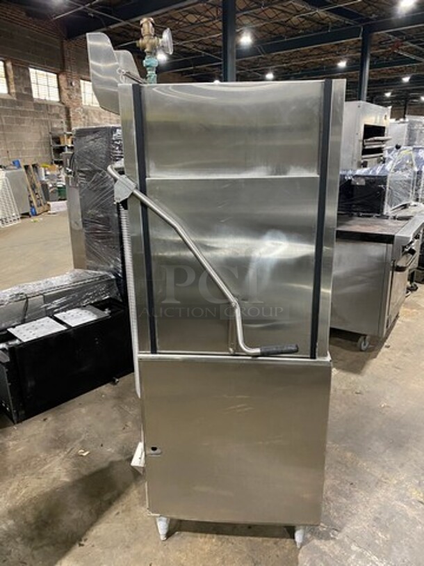 Champion Commercial Pass-Through Dishwasher Machine! All Stainless Steel! On Legs! With Right Side Dishwasher Table! With Back And One Side Splash! Model: DHBT SN: D11038937 208/240V 60HZ 3 Phase - Image 2 of 10