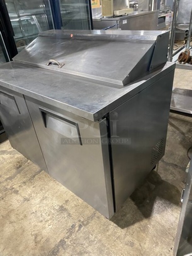 True Commercial Refrigerated Sandwich Prep Table! With 2 Door Underneath Storage Space! Poly Coated Racks! All Stainless Steel! On Casters! Model: TSSU4812 SN: 7399392 115V 60HZ 1 Phase - Image 2 of 11